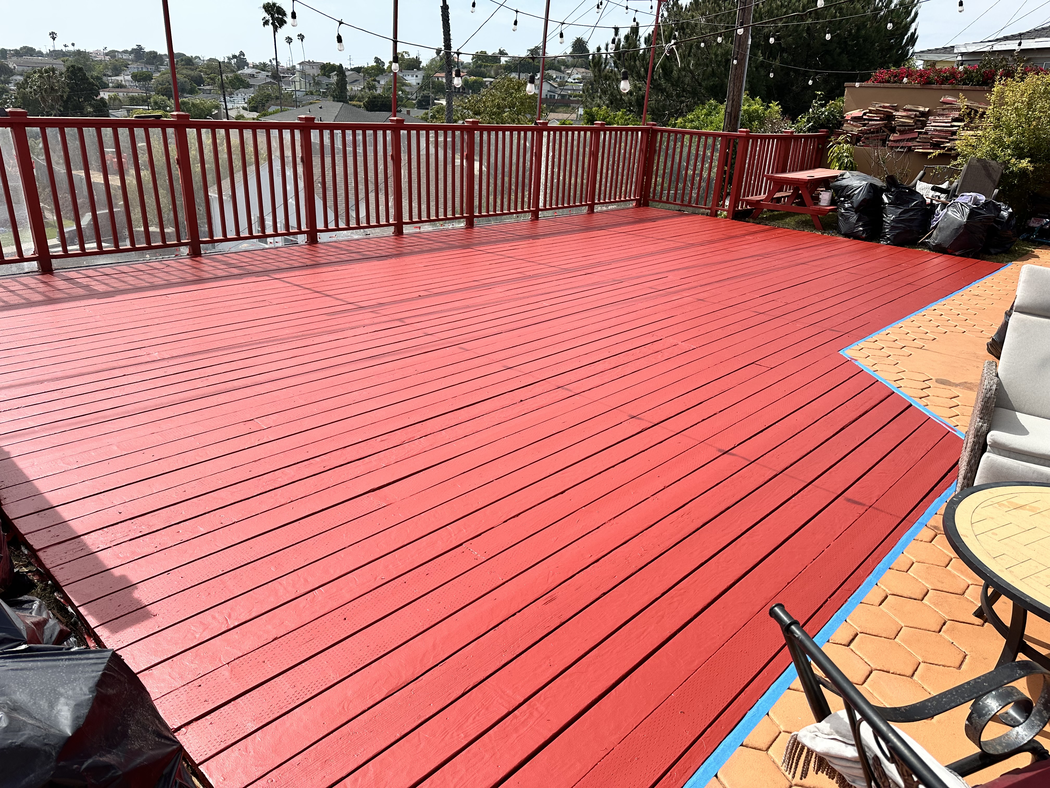Finished 1,100 sq ft deck freshly painted