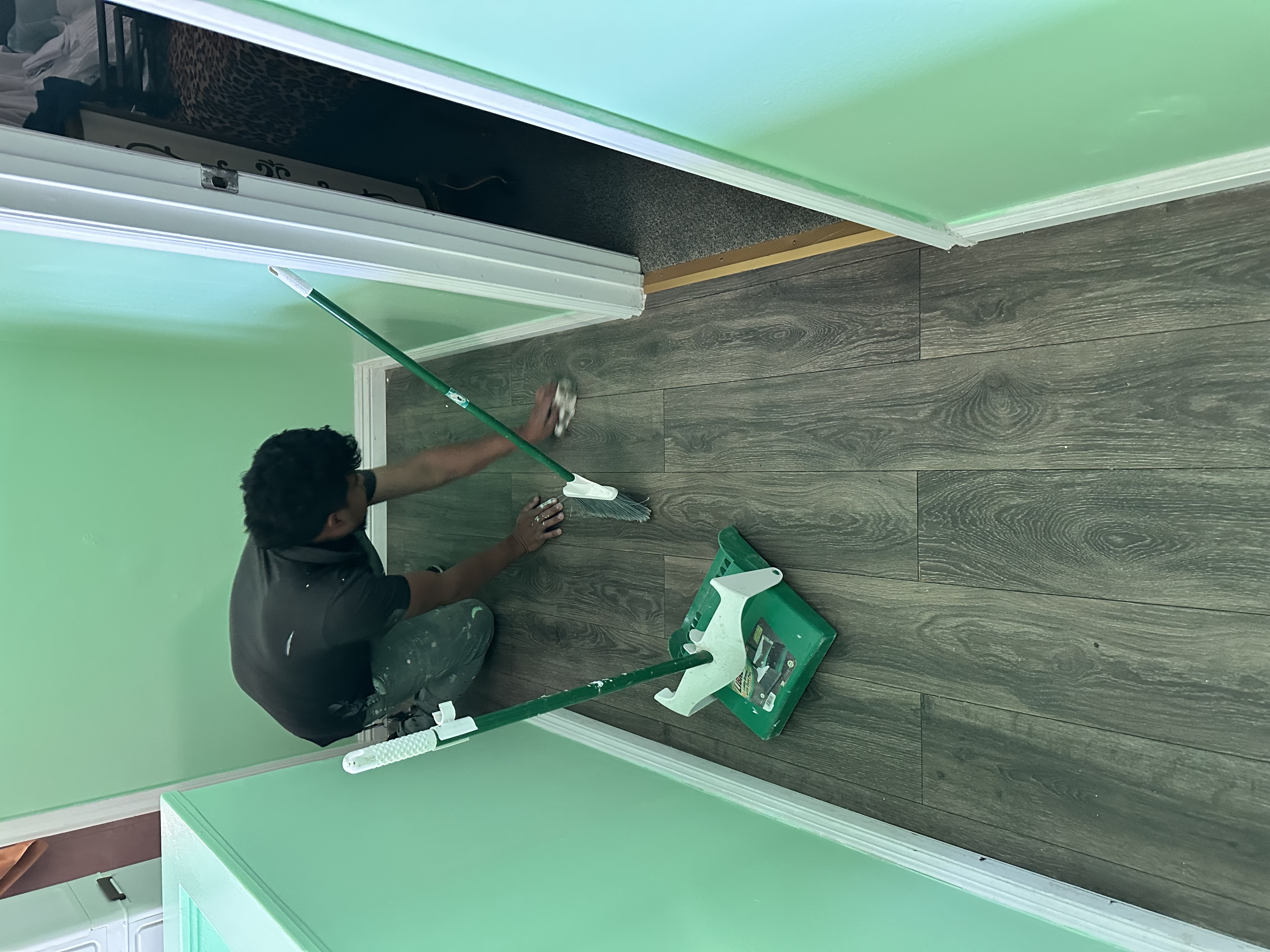 Interior painting in progress